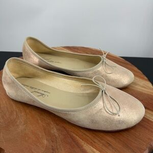 Anniel Scarpine da Balletto Italiane soft leather ballet flats rose pink gold 40